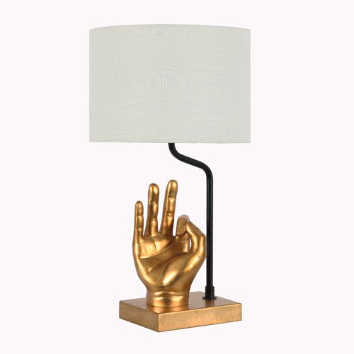 Adesso® Hand Black and Gold Table Lamp-0