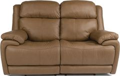 Flexsteel® Elijah Beige Power Loveseat with Power Headrests and Lumbar