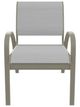 Telescope Casual Aruba Abalone/Storm Aluminum/Fabric Outdoor Sling Stacking Cafe Chair-1