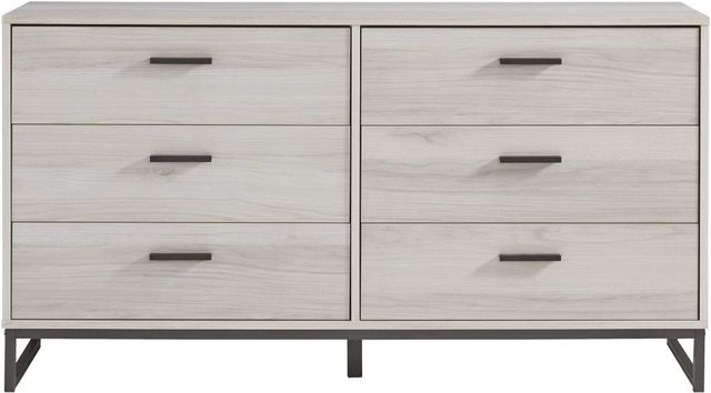 Signature Design by Ashley® Socalle 4-Piece Light Natural Queen Panel Headboard Bed Set-2