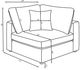 Coaster® Serene 4-Piece Beige Modular Sectional-3