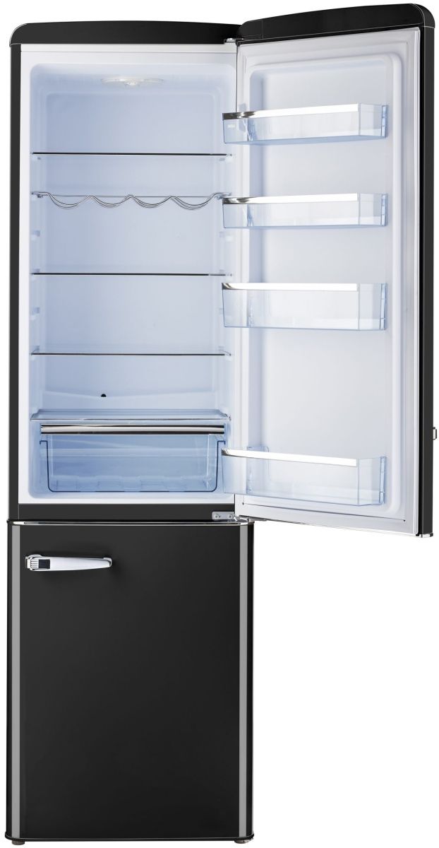 Unique® Appliances Classic Retro 22" 8.7 Cu. Ft. Midnight Black Counter Depth Bottom Freezer Refrigerator-2