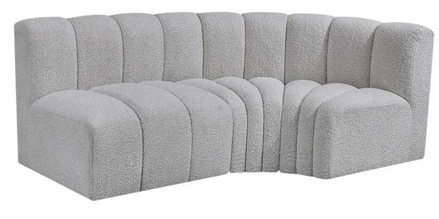 Meridian Furniture Arc 3-Piece Gray Sectional-0