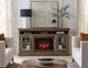 aspenhome® Manchester Glazed Oak 73" Fireplace Media Console-1