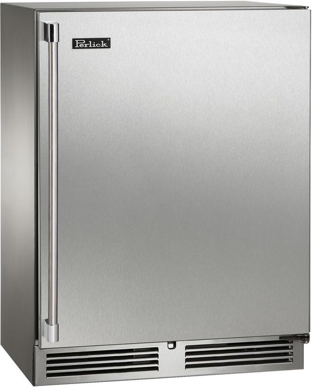 Perlick® Signature Series Shallow Depth 24" Stainless Steel Under The Counter Refrigerator-0