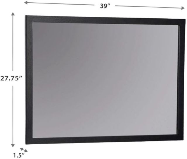 Signature Design by Ashley® Danziar Matte Black Bedroom Mirror-3