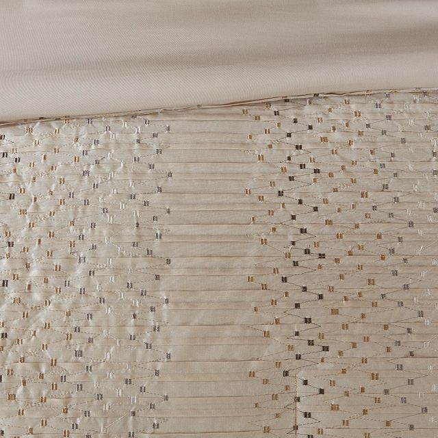 Olliix by Madison Park 8 Piece Natural California King Camelia Embroidered Comforter Set-3