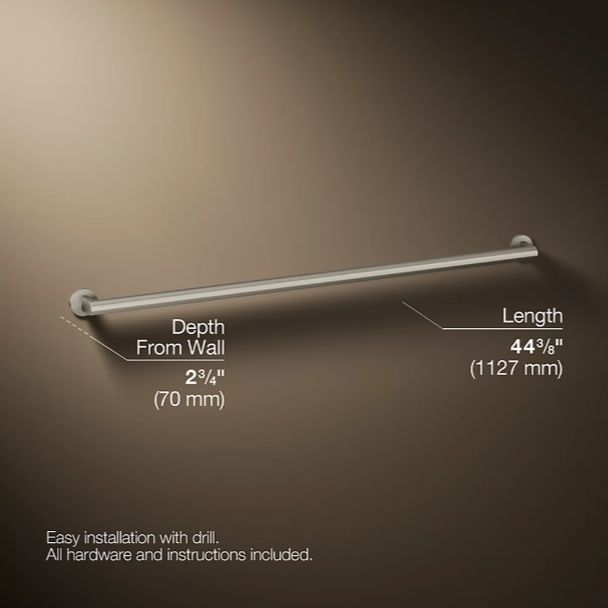 KOHLER® Components™ Vibrant Brushed Nickel 42" Grab Bar-2
