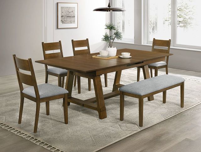 Crown Mark Everly Gray Dining Bench-1