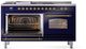 Ilve® Nostalgie II Series 60" Midnight Blue Pro Style Dual Fuel Range-2