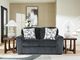 Signature Design by Ashley® Midnight-Madness Gunmetal Loveseat-1