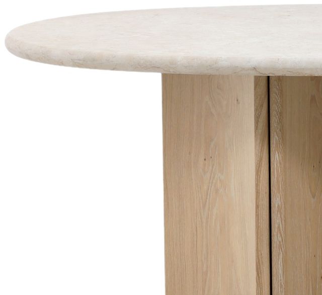 Dovetail Furniture Oja Cream Dining Table with Natural Wash Base-3