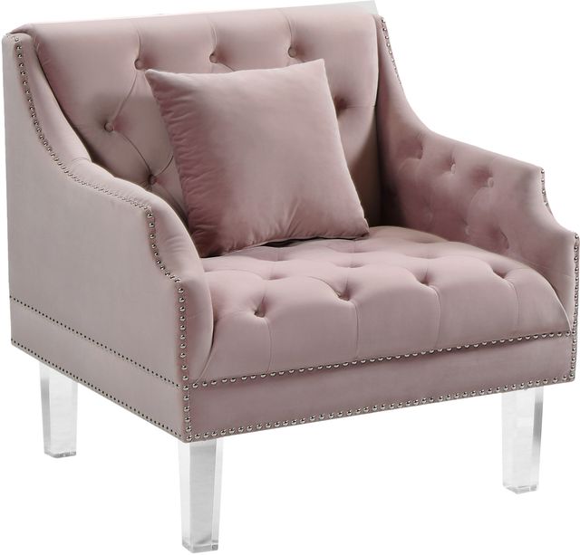 Meridian Furniture Roxy Pink Velvet Chair-0