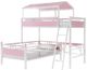 Coaster® Alexia Pink/White Twin/Twin Workstation Bunk Bed-2