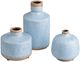 Crestview Collection Kitt 4-Piece Blue/Tan Vase and Tray Set-1
