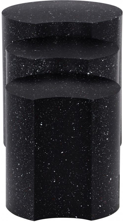Meridian Furniture Dimple 3-Piece Black Modular Nesting End Table Set-2
