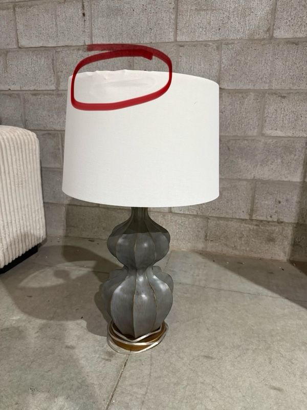 Clearance Crestview Collection Garnet Grey Wash/Gold Leaf Table Lamp-1