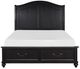 Mazin Furniture Herman Charcoal Brown Eastern King Platform Bed with Footboard Storage-1