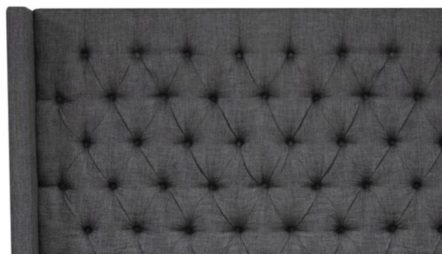 American Wholesale Furniture Warren Gray Queen Upholstered Panel Bed-1