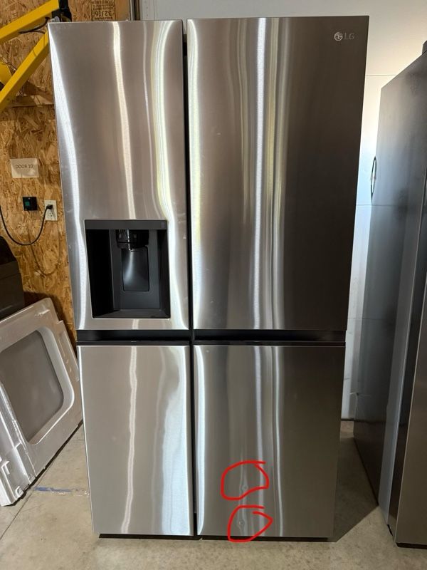 Clearance LG 36 in. 27.2 Cu. Ft. PrintProof™ Stainless Steel Side-by-Side Refrigerator-0
