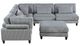 Homelegance® Robstown 6-Piece Gray Modular Sectional with Ottoman-1