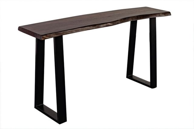 Porter International Designs Manzanita Midnight Gray Console Table with Black Architectural Base-3