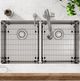 Elkay Crosstown® Polished Satin 2-Hole Equal Double Bowl Dual Mount Sink Kit-4