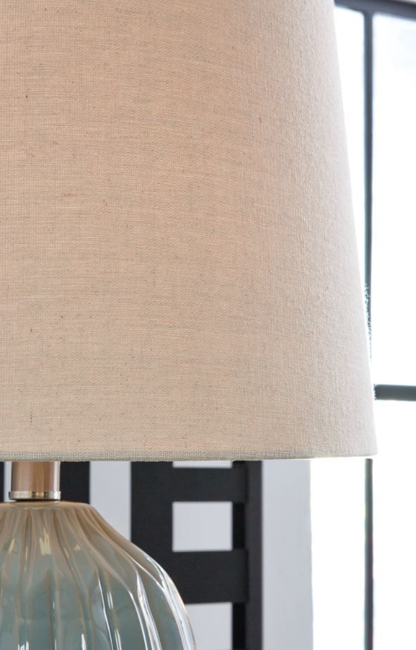 Signature Design by Ashley® Hadbury Pale Blue/Teal Table Lamp-2