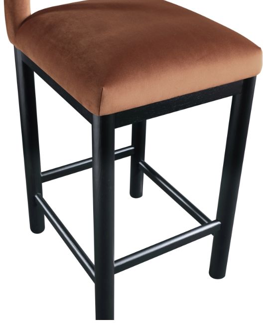 Meridian Furniture Conrad Black/Cognac Upholstered Counter Stool-4