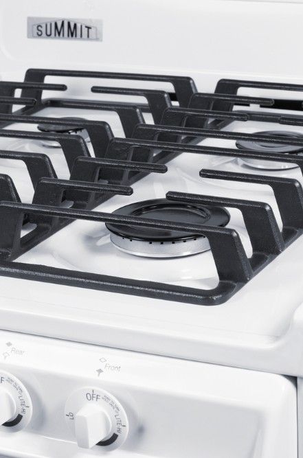 Summit® 24” White Freestanding Gas Range-4