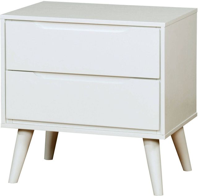 Furniture of America® Lennart 4-Pieces White Queen Bedroom Set-2