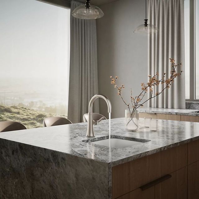 KOHLER® Tone® Vibrant Stainless Single-Handle Bar Sink Faucet-3