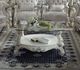 ACME Furniture Versailles Glass Top Coffee Table with Bone White Base-1