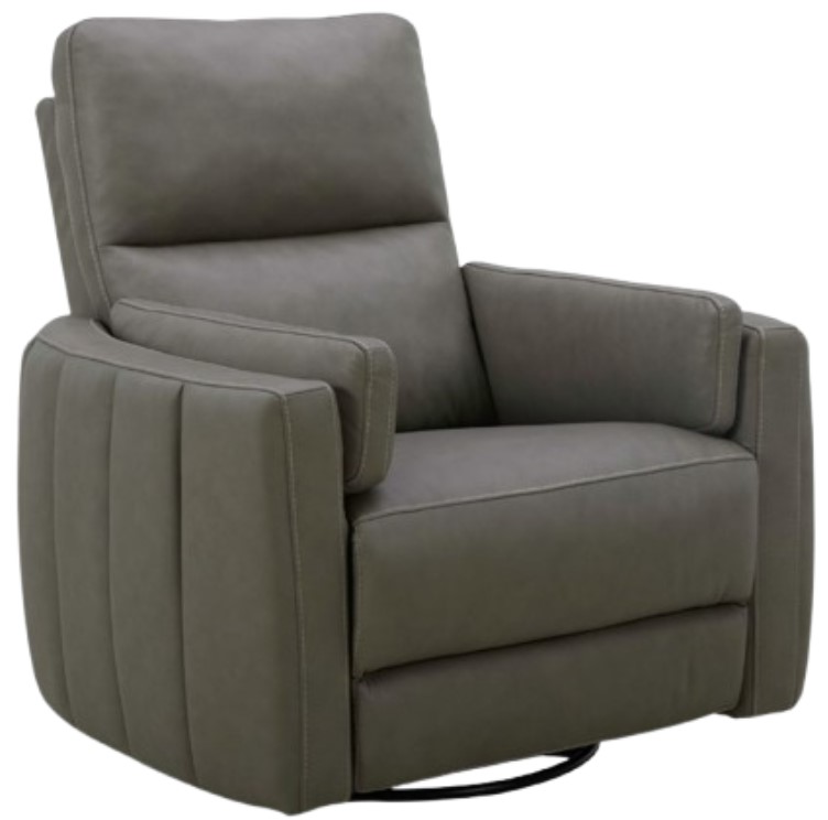 Liberty Furniture Reilly Aline Light Gray Leather Power Swivel