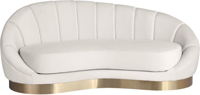Meridian Furniture Shelly Cream Upholstered Chaise-1