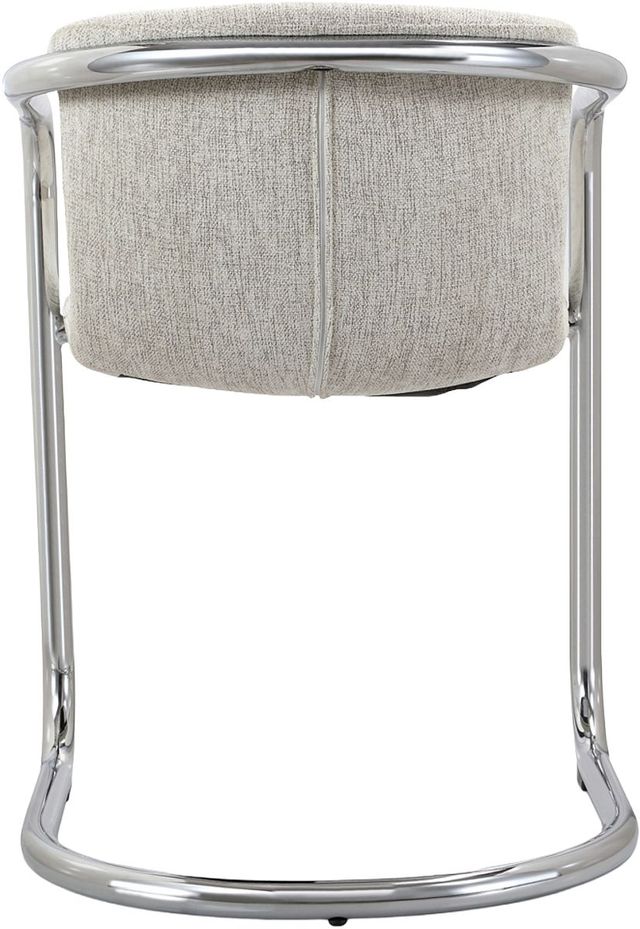 Moe's Home Collection Freeman 2-Piece Blended Cream/Chrome Frame Dining Chair Set-3