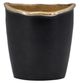 A & B Home Black/Gold Flower Vase with Curved Rim-0