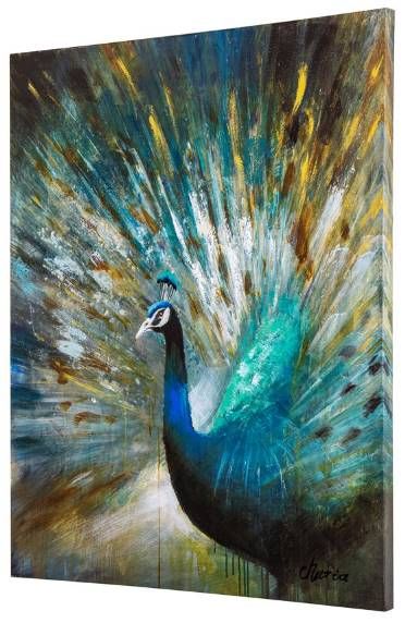 YHD Peacock Prowess Wall Art-2