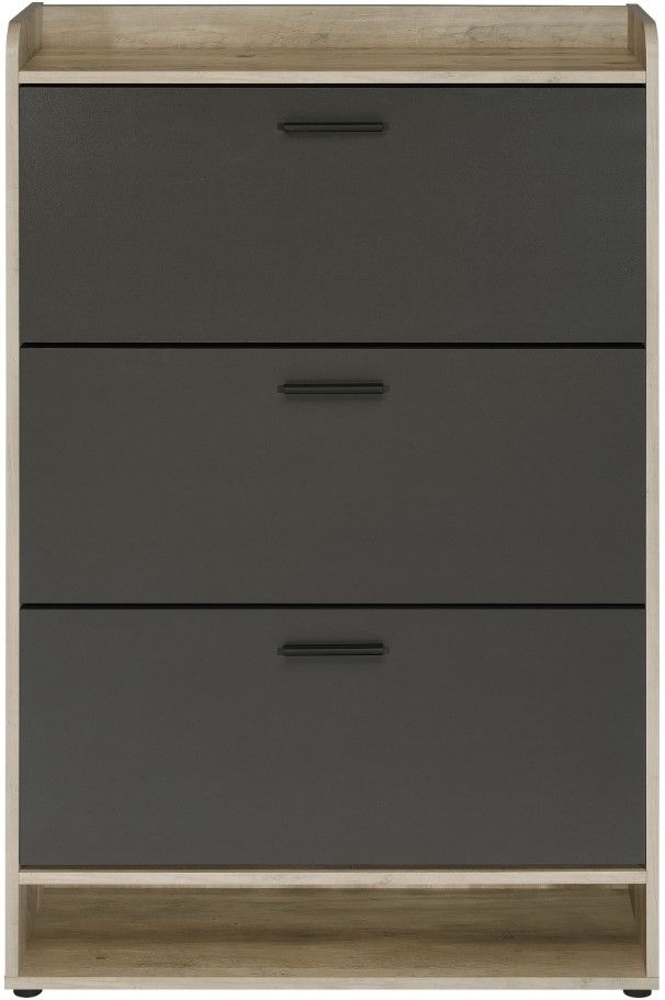 Coaster® Denia Antique Pine/Gray 3-Tier Shoe Storage Cabinet-2