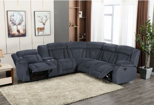 Milton Greens Stars 6-Piece Dark Gray Modular Manual Recliner Sectional-1
