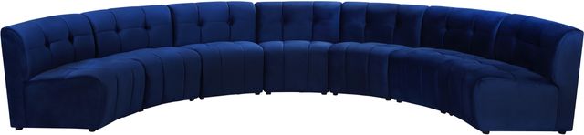 Meridian Furniture Limitless 7-Piece Navy Velvet Modular Sectional-0