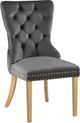 Meridian Furniture Carmen Gray Velvet Dining Chair-0