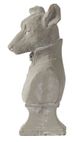 A & B Home Gray Cement Dog Bust Accent-2