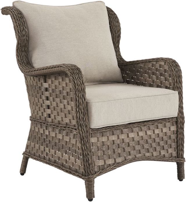 Signature Design by Ashley® Clear Ridge 4-Piece Light Brown Outdoor Conversation Set-3