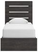 Signature Design by Ashley® Delmorta Dark Gray Youth Twin Storage Panel Bed-1