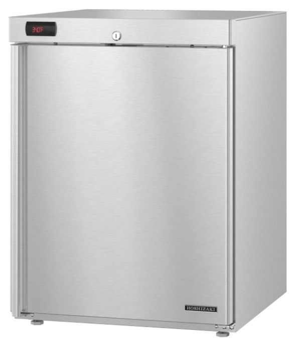 Hoshizaki 23" 3.9 Cu. Ft. Stainless Steel Single Section Compact Undercounter Refrigerator with Solid Doors-0