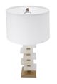 A & B Home Gold/White Alabaster Slab Table Lamp-1