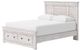 Signature Design by Ashley® Makidern Whitewash Queen Panel Bed with 4-Drawer Storage-1