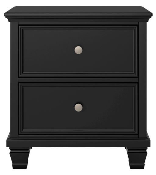Signature Design by Ashley® Lanolee Black Nightstand-1