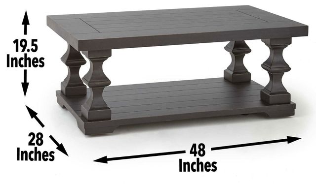 Steve Silver Co. Dory Ebony Cocktail Table with Casters-2